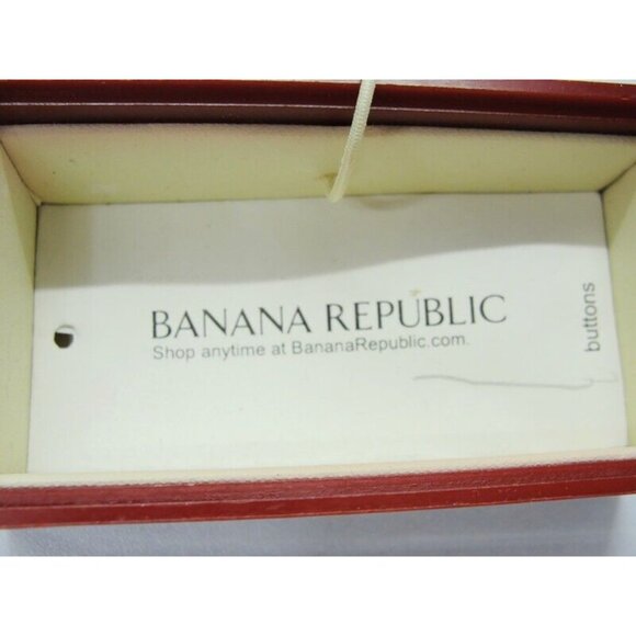 Banana Republic Kenneth Roberts Cufflinks Polished Stainless Steel Rectangle IOB - Picture 4 of 11